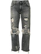 R13 - Bowie Distressed Jeans - Women - Cotton/spandex/elastane - 28, Grey, Cotton/spandex/elastane