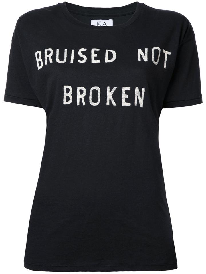 Zoe Karssen Bruised Not Broken T-shirt, Size: Medium, Black, Cotton