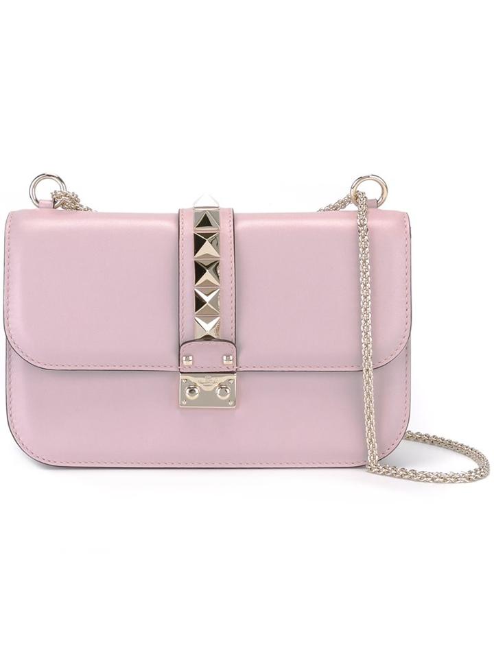 Valentino Valentino Garavani 'glam Lock' Shoulder Bag, Women's, Pink/purple