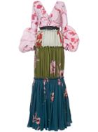 Johanna Ortiz Puff Tiered Maxi Dress - Multicolour