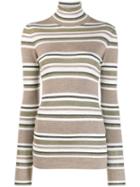 Brunello Cucinelli Horizontal Stripes Sweater - Brown