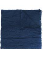 Faliero Sarti Frayed Scarf, Men's, Blue, Modal/cashmere