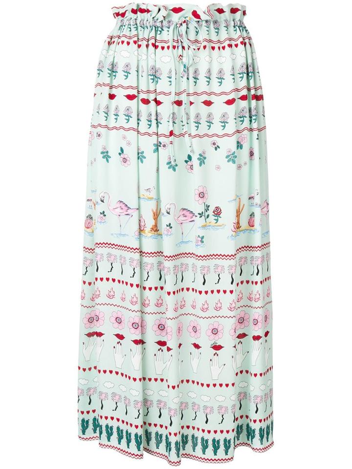 Vivetta High-waist Pleated Skirt - Blue