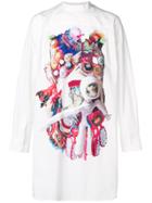 Comme Des Garçons Homme Plus Graphic Print Back-to-front Shirt - White