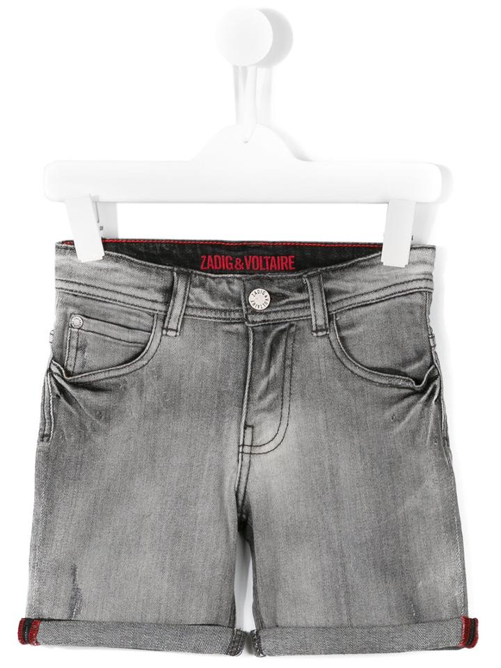 Zadig & Voltaire Kids Denim Shorts, Boy's, Size: 10 Yrs, Grey