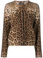 Dolce & Gabbana Leopard Knit Jumper - Brown