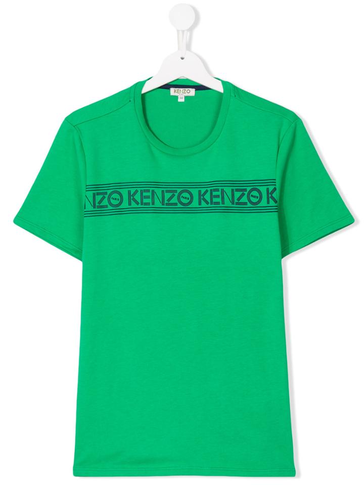 Kenzo Kids Logo Print T-shirt - Green