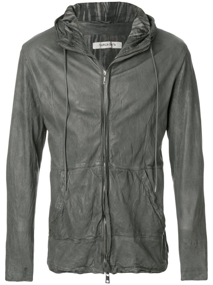 Giorgio Brato Drawstring Hooded Jacket - Grey
