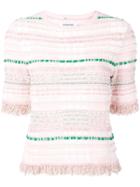 Thom Browne Light Pink Knit Tweed Tee