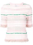 Thom Browne Light Pink Knit Tweed Tee