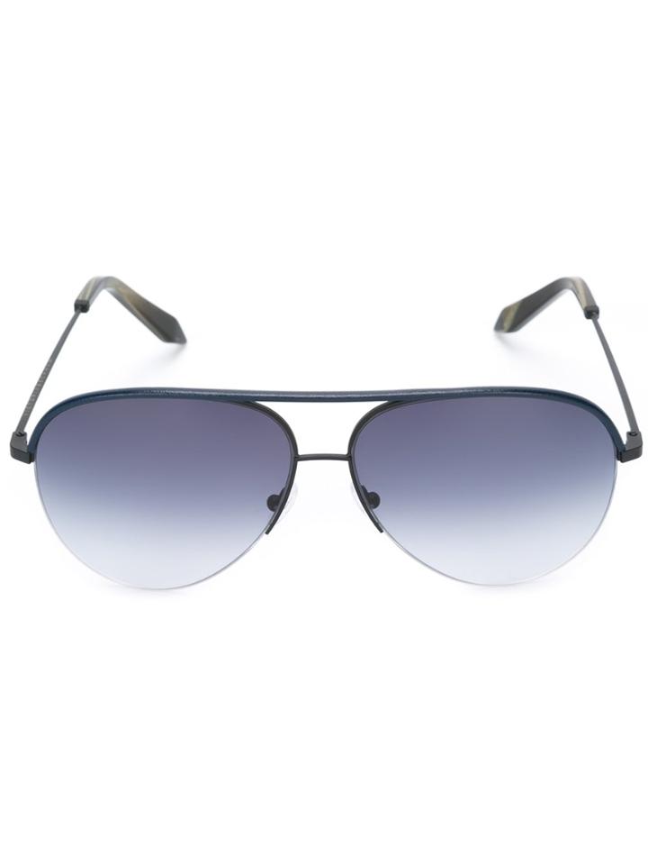 Victoria Beckham Aviator Frame Sunglasses - Blue
