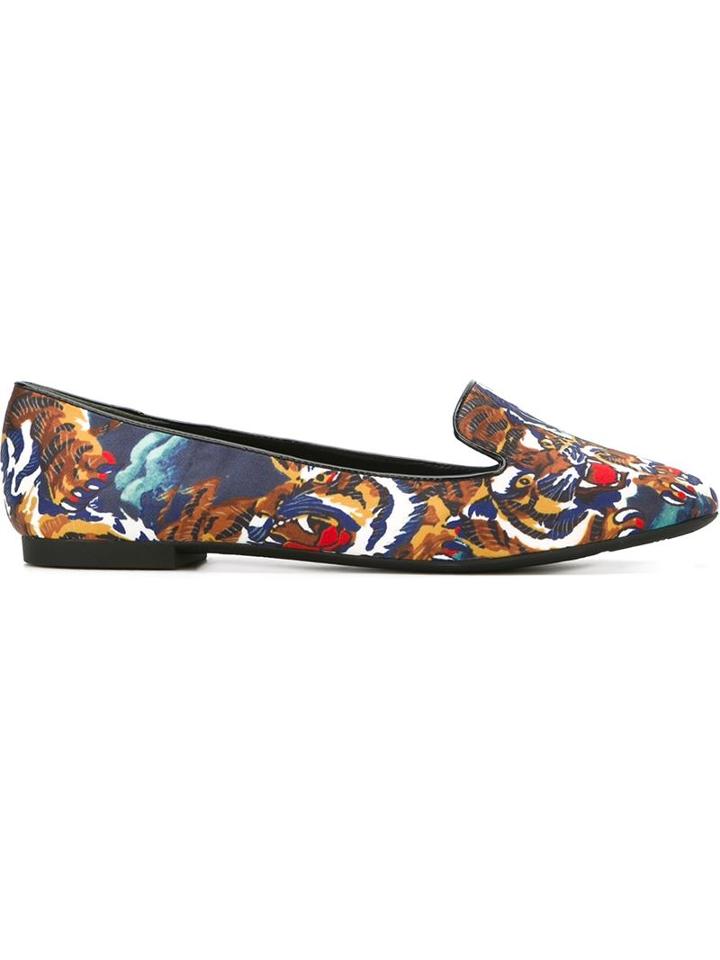 Kenzo 'tiger' Print Ballerinas