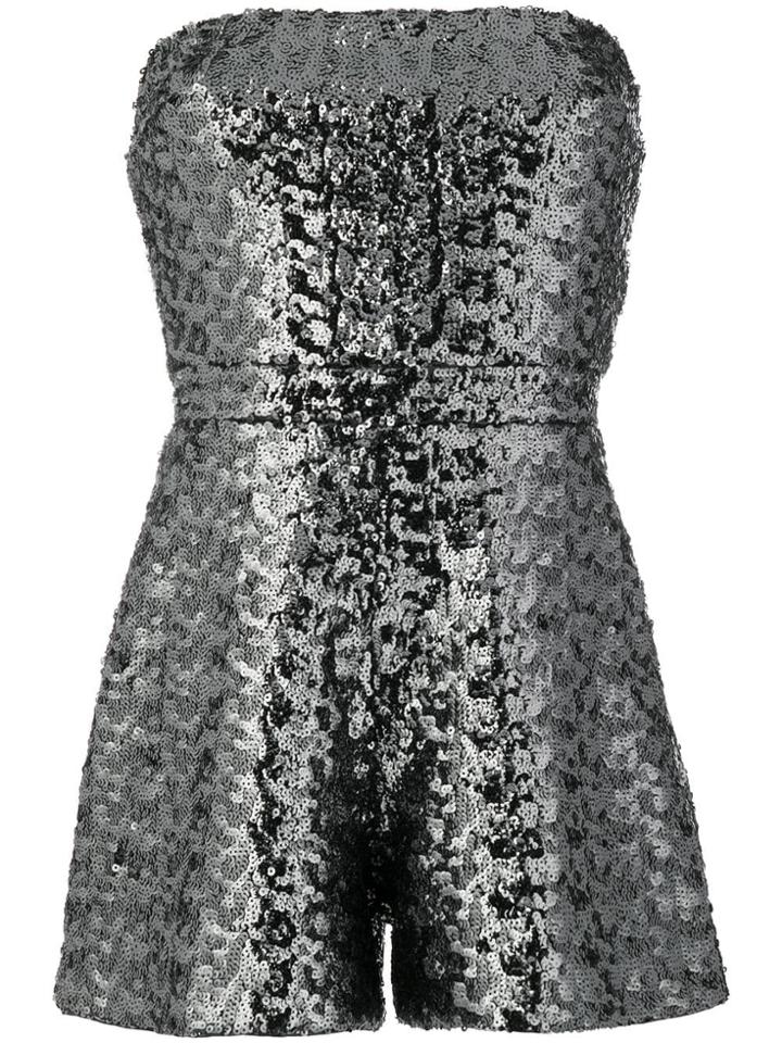 Alexis Strapless Playsuit - Silver