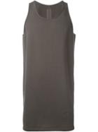 Rick Owens Drkshdw Elongated Tank Top, Men's, Size: S, Grey, Cotton