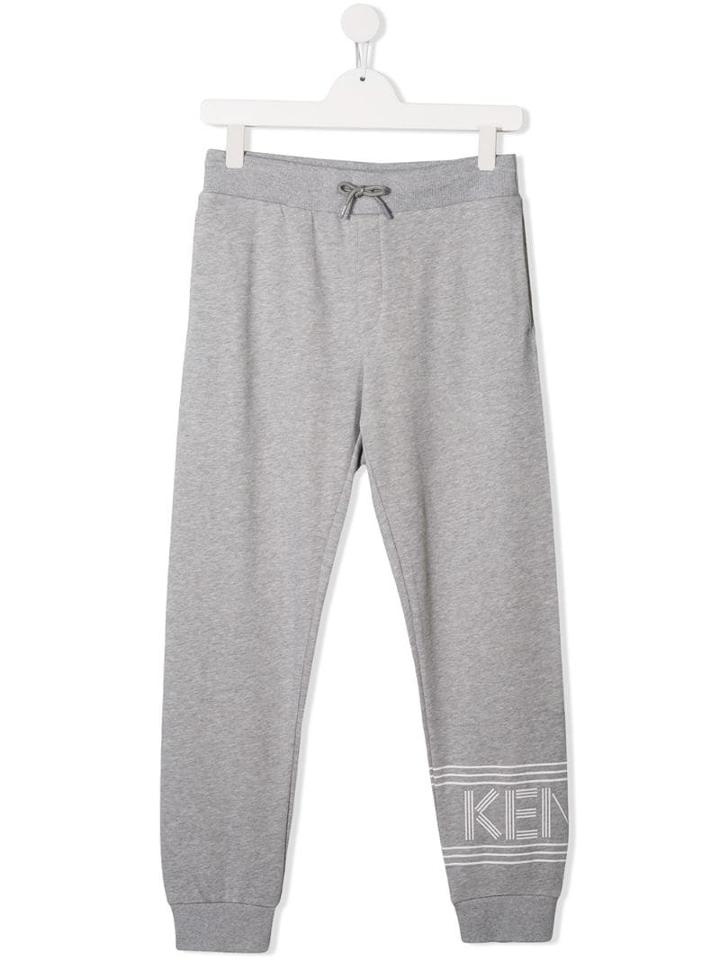 Kenzo Kids Printed Logo Casual Trousers - Grey