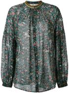 Tsumori Chisato - Woven Collar Blouse - Women - Silk/cotton - M/l, Black, Silk/cotton