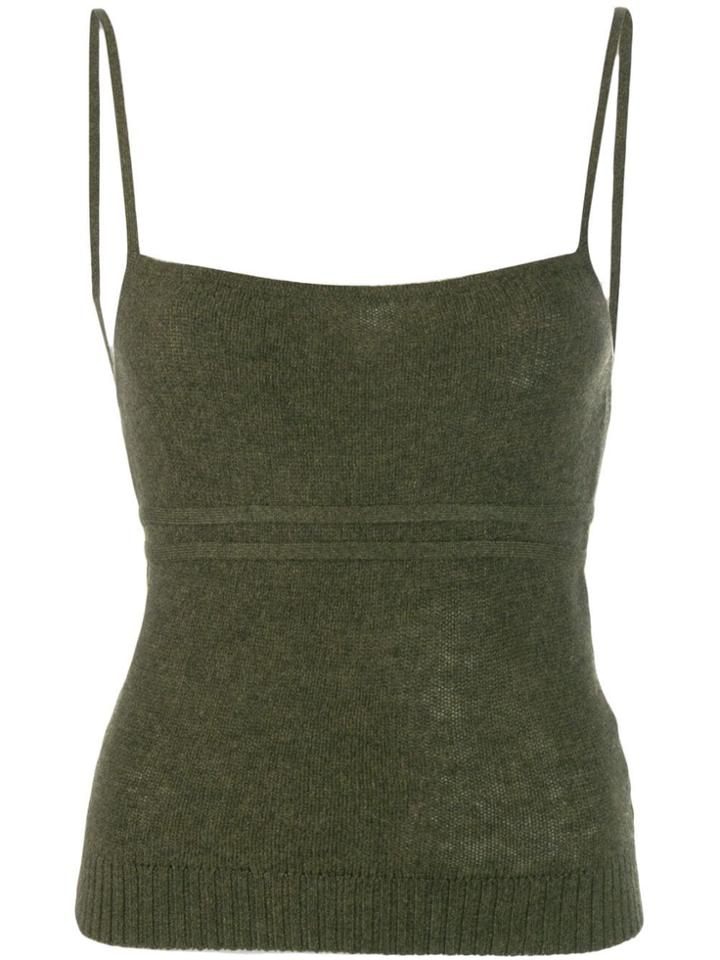 Khaite Cashmere Fitted Camisole - Green