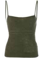 Khaite Cashmere Fitted Camisole - Green