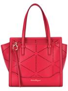 Salvatore Ferragamo - Perforated Tote Bag - Women - Calf Leather - One Size, Red, Calf Leather