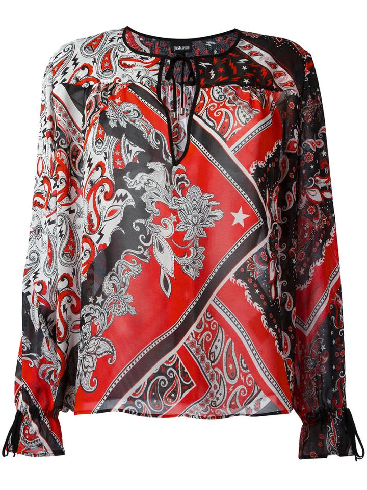 Just Cavalli Paisley Patterned Blouse, Women's, Size: 48, Viscose