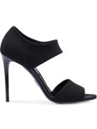 Prada Panelled Sandals - Black
