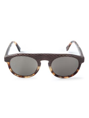 Retro Super Future Rectangular Contrasting Frame Sunglasses