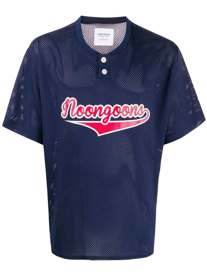 Noon Goons Logo Print Mesh T-shirt - Blue