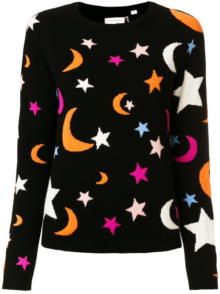 Chinti & Parker Cashmere Midnight Sky Sweater - Black