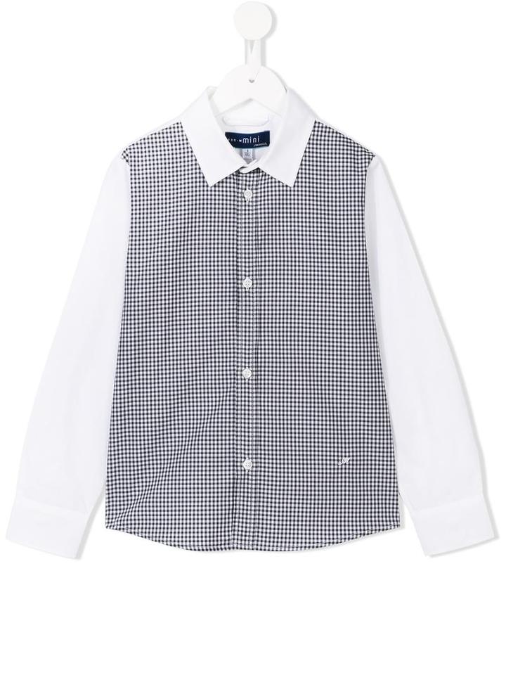 Simonetta Gingham Front Shirt, Toddler Boy's, Size: 2 Yrs, White