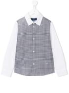 Simonetta Gingham Front Shirt, Toddler Boy's, Size: 2 Yrs, White