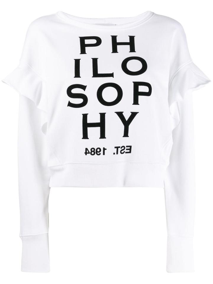 Philosophy Di Lorenzo Serafini Contrast Logo Jumper - White