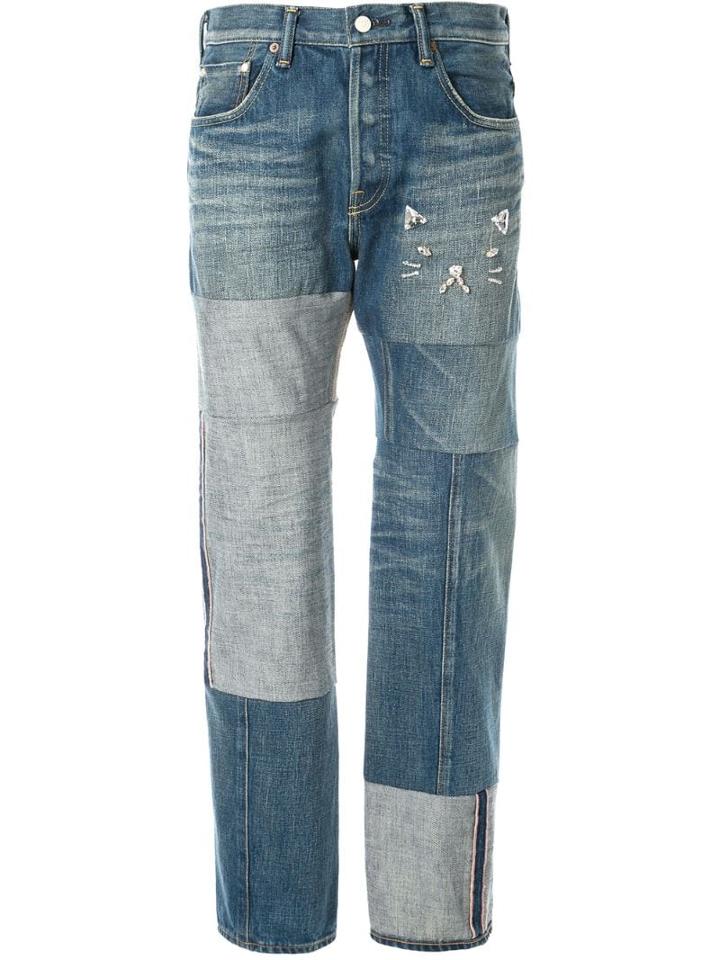 Tu Es Mon Trésor Antique Patchwork Jeans - Blue