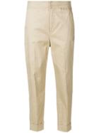 L'autre Chose Cropped Slim Trousers - Nude & Neutrals