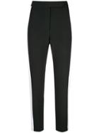Milly Side Stripe Slim Trousers - Black