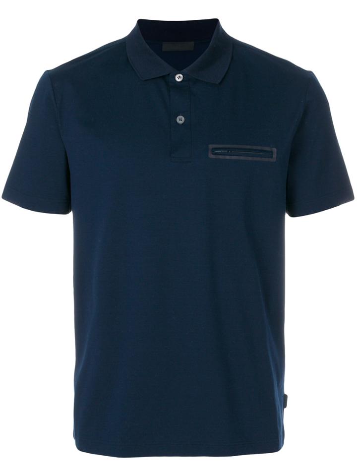 Prada Zipped Pocket Polo Shirt - Blue