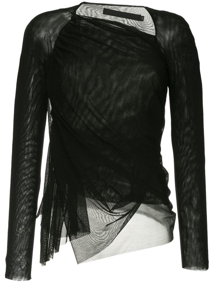 Phoebe English Twist Drape Top - Black