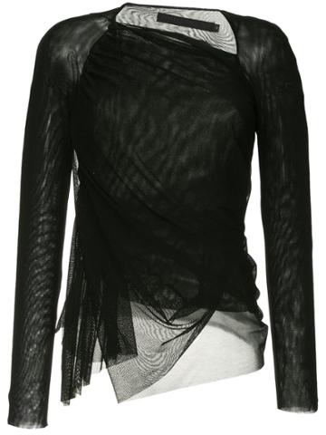 Phoebe English Twist Drape Top - Black