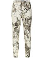 Andrea Marques Map Print Skinny Trousers - Unavailable