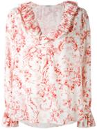 Vilshenko - Floral Detail Shirt - Women - Silk - 10, Nude/neutrals, Silk