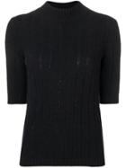 Jil Sander Short Sleeved Sweater - Black