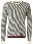 Emporio Armani Geometric Patterned Sweater - Grey