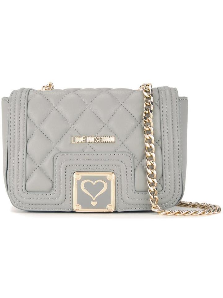 Love Moschino - Quilted Shoulder Bag - Women - Polyurethane - One Size, Women's, Grey, Polyurethane
