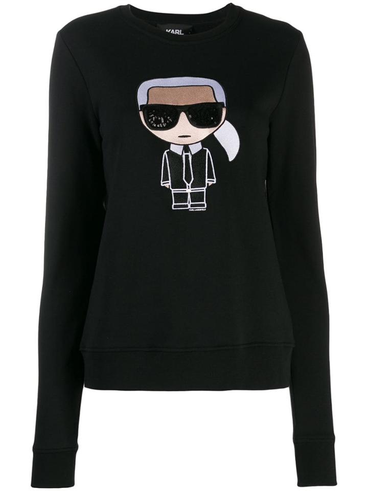 Karl Lagerfeld Ikonik Karl Sweatshirt - Black