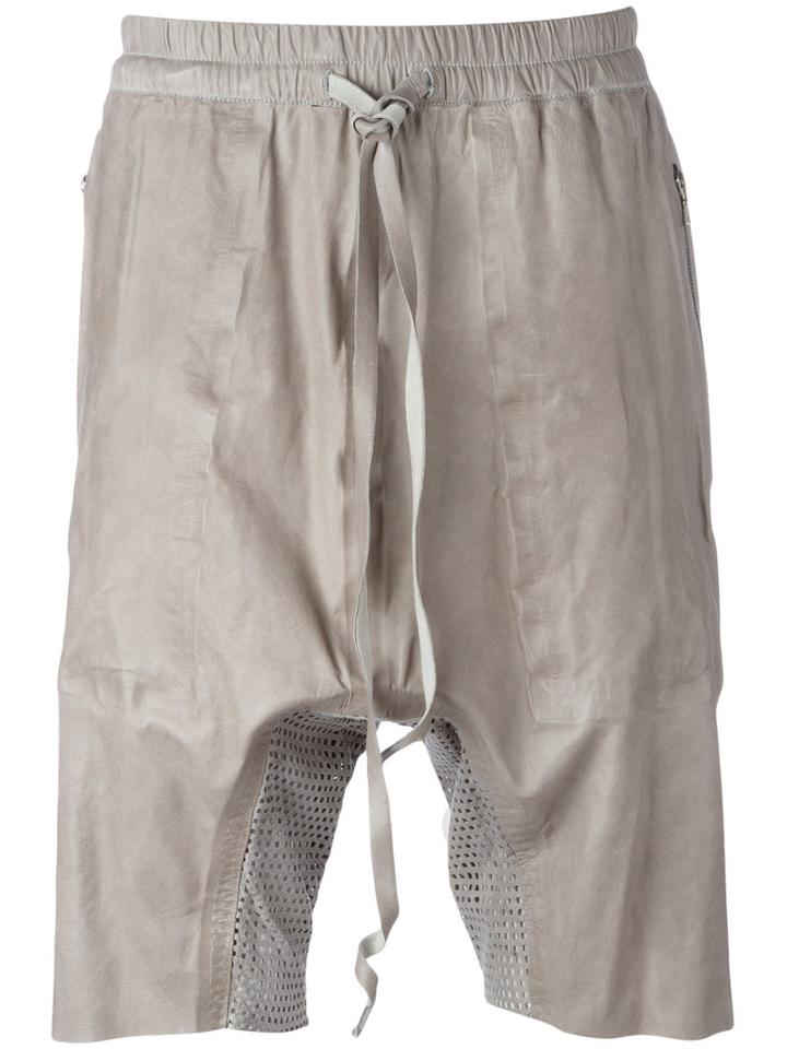 Isaac Sellam Experience - Track Shorts - Men - Calf Leather - S, Grey, Calf Leather