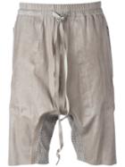 Isaac Sellam Experience - Track Shorts - Men - Calf Leather - S, Grey, Calf Leather
