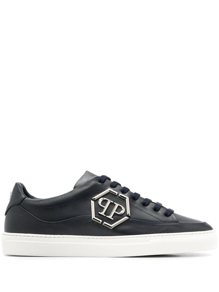 Philipp Plein Lo-top Statement Sneakers - Blue