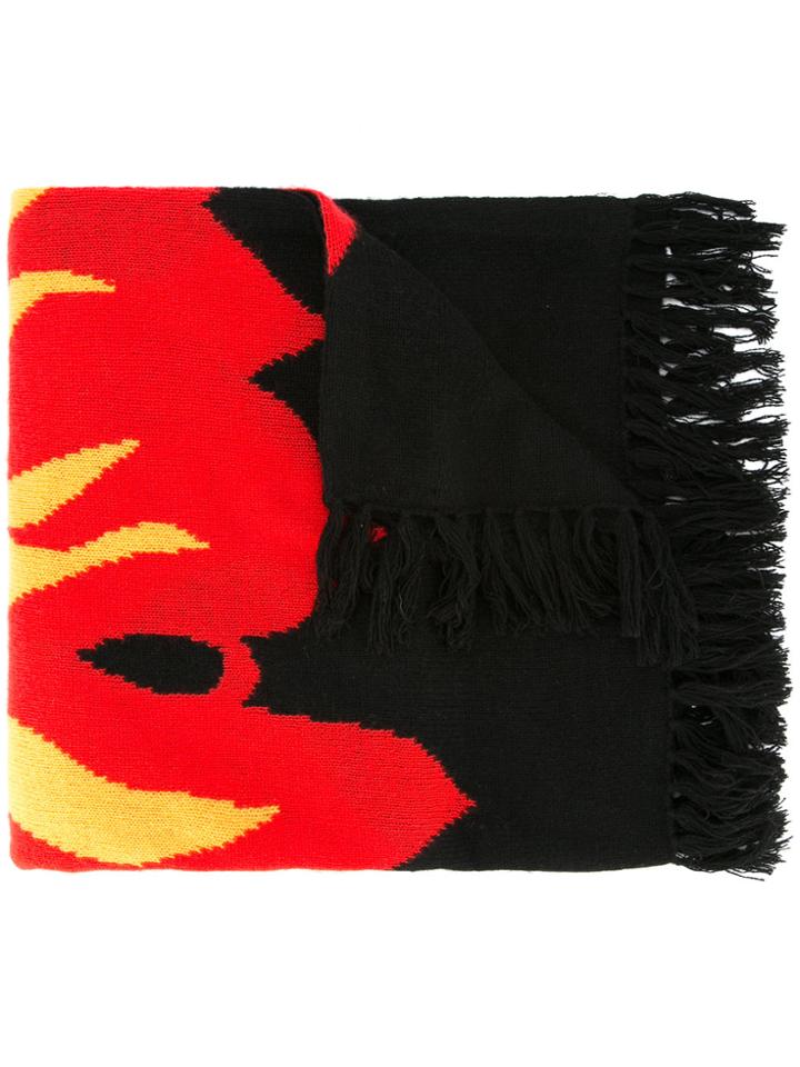 Kolor Cashmere Printed Scarf - Yellow & Orange