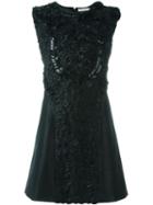 Amen Embellished Short Dress, Women's, Size: 42, Black, Cotton/linen/flax/viscose/polyester