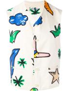 Jc De Castelbajac Vintage Looney Tunes Printed Waistcoat - White