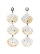 Gucci Pearl Shell Drop Earrings - White